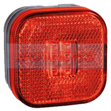 12v/24v Square Red LED Rear Marker Lamp/Light
